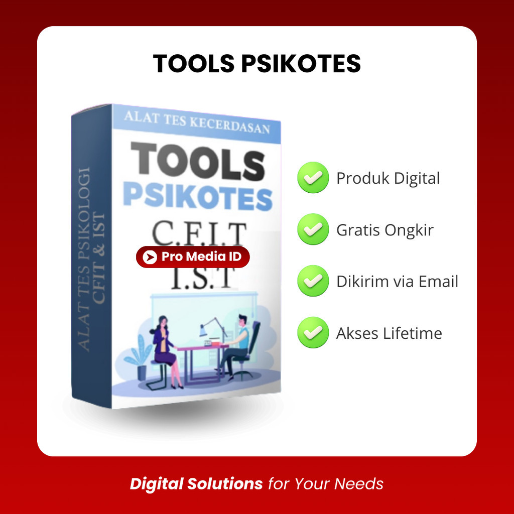 Jual Tools Psikotes Alat Tes Psikologi Cfit Ist Pengukur Kecerdasan