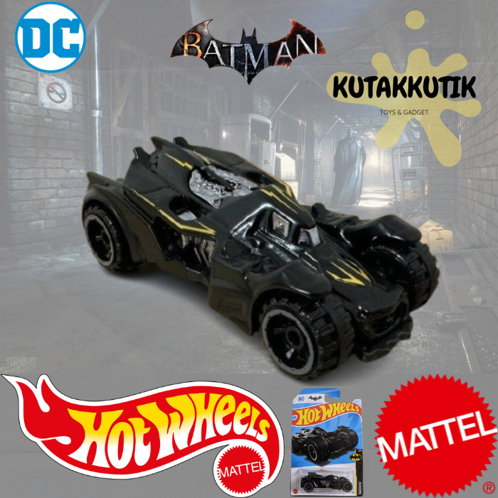 Jual Hot Wheels Mobil Batman Arkham Knight Batmobile Hitam Strip Kuning