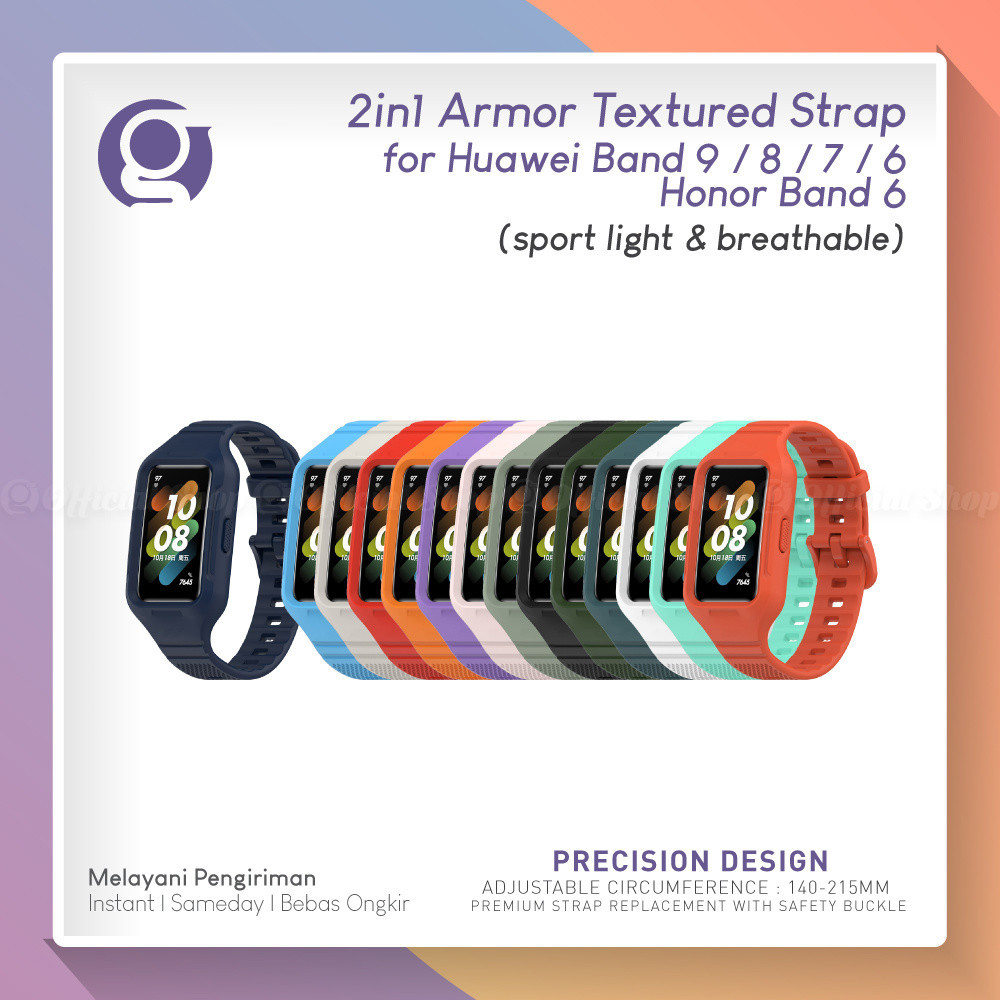 Jual Texture In Rubber Strap With Bumper Case For Huawei Band