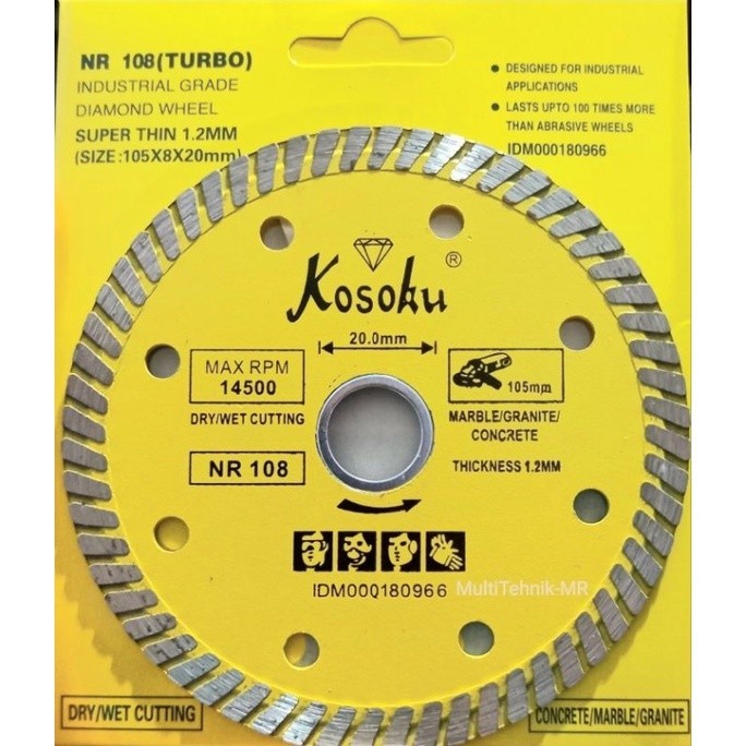 Jual KOSOKU TURBO 4 Kuning NR 108 Super Thin 105mm Mata Potong Pisau