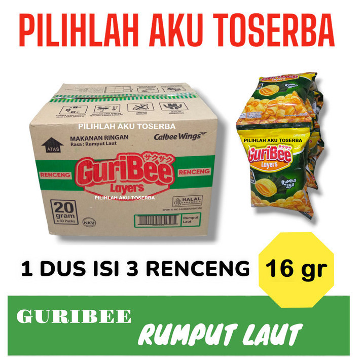 Jual GURIBEE Layers Rumput Laut RENCENG HARGA 1 DUS Shopee