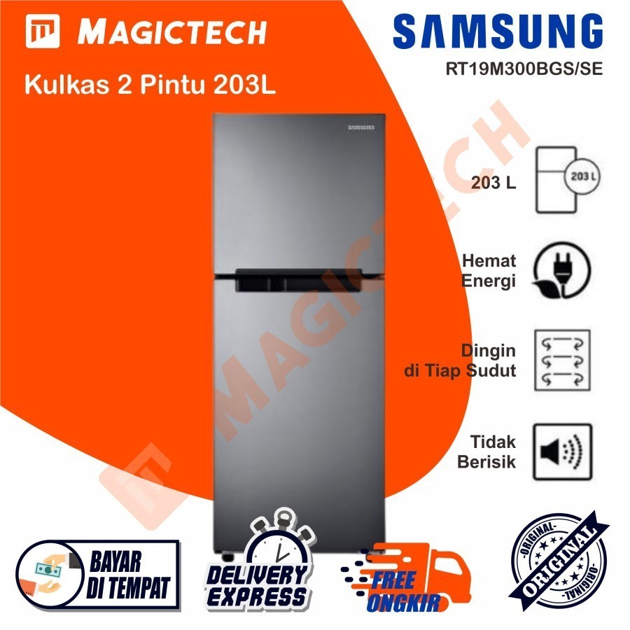 Jual KULKAS SAMSUNG 2 PINTU RT19M300BGS RT19 203L INVERTER Shopee