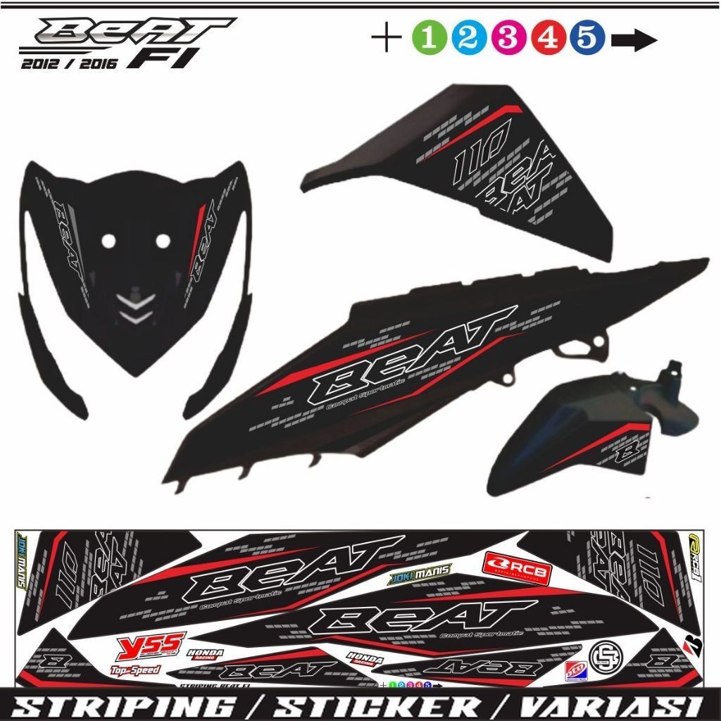 Jual Variasi Stiker Motor Striping Motor Beat Fi Striping