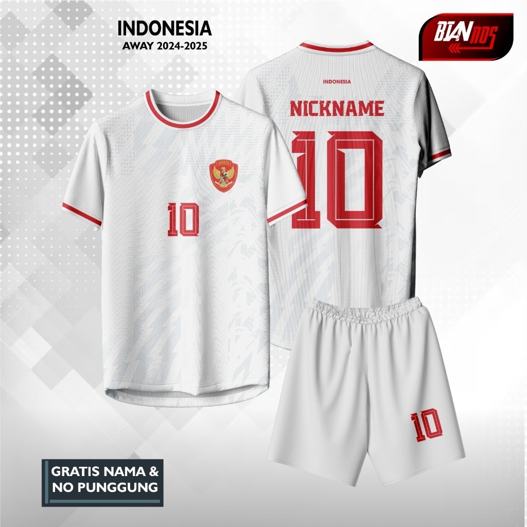 Jual JERSEY BOLA TIMNAS INDONESIA AWAY TERBARU 2024 2025 REPLIKA FULL