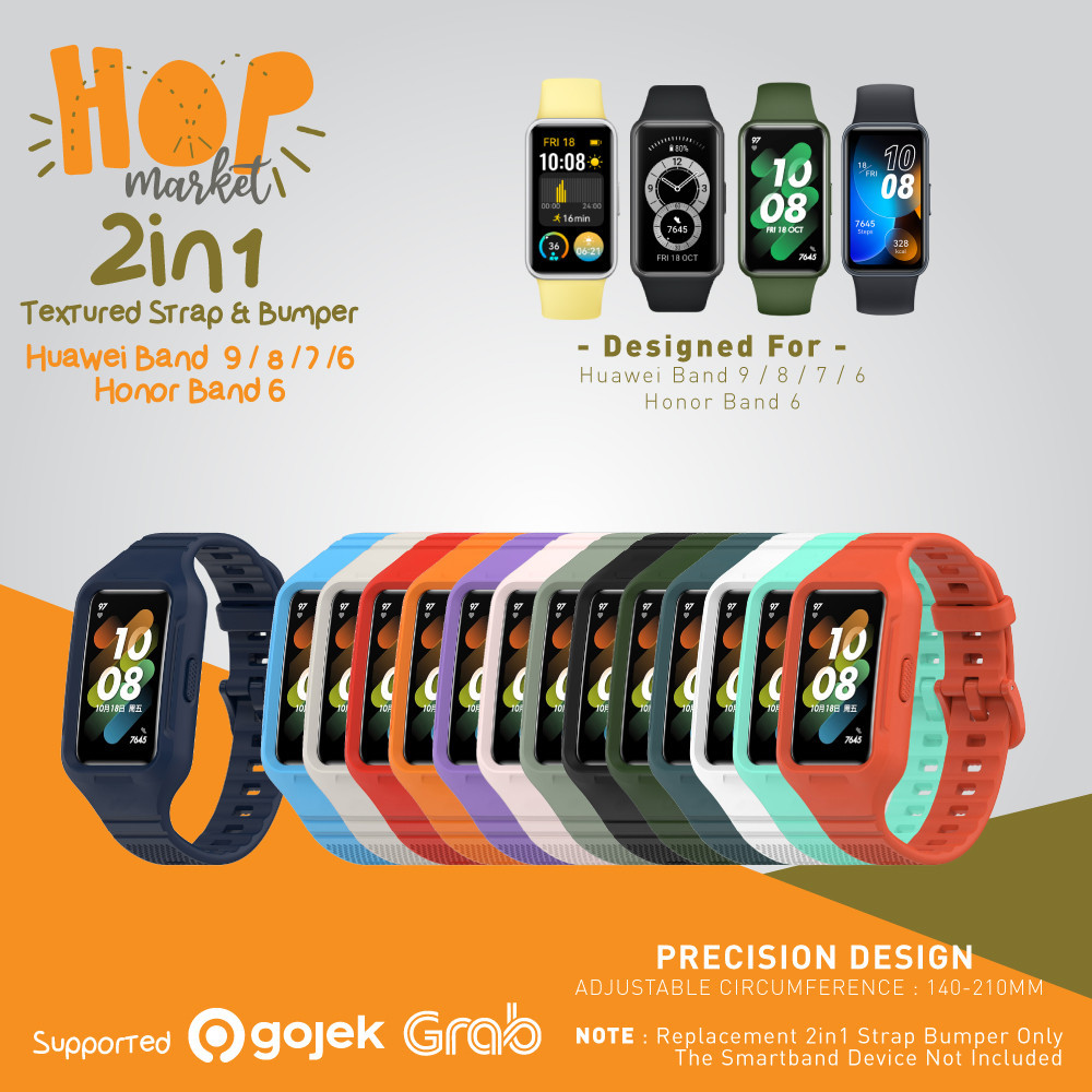 Jual Texture In Rubber Strap With Bumper Case For Huawei Band