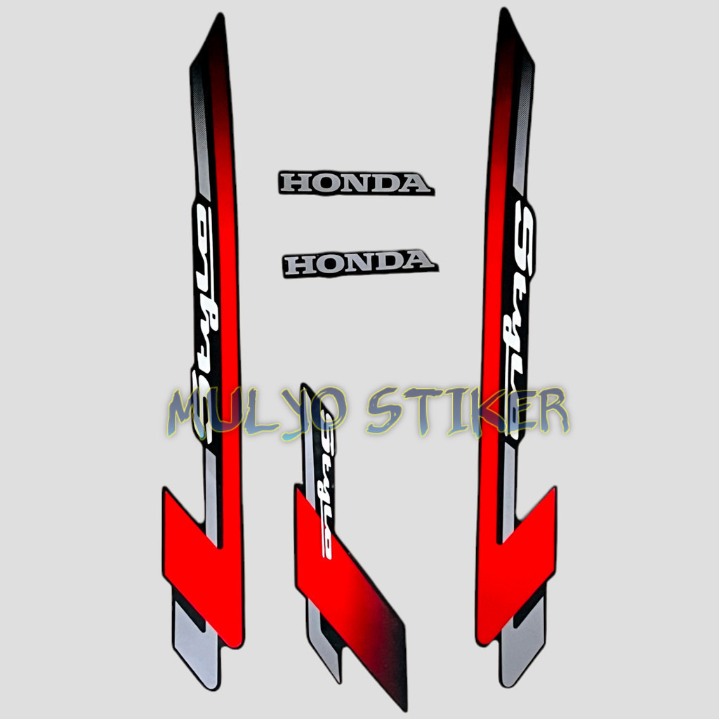 Jual STRIPING STICKER LIS LES POLET Honda Stylo 160 2024 Full Hitam