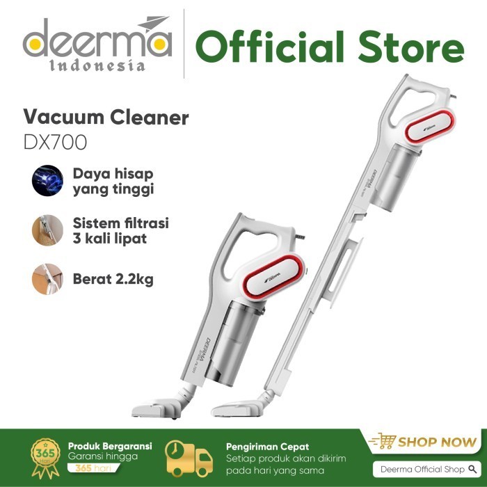 Jual Deerma Dx In Vertical Hand Held Vacuum Cleaner Shopee