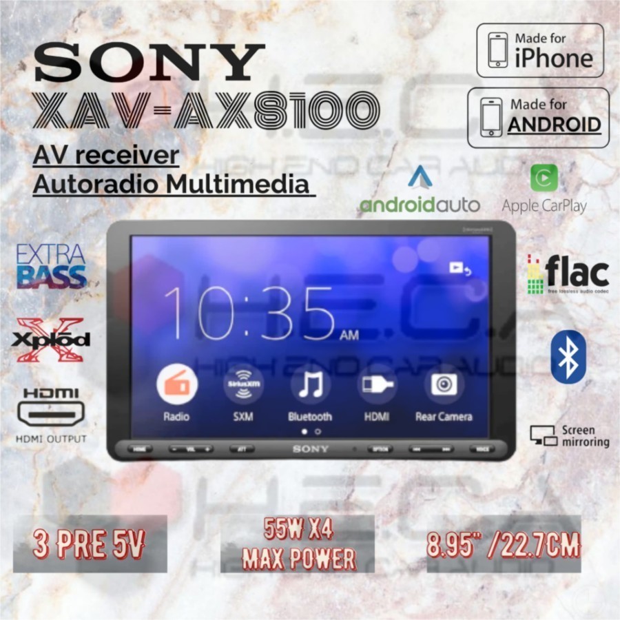 Jual Sony XAV AX8100 Head Unit Tape Mobil Single Din Layar Double Din