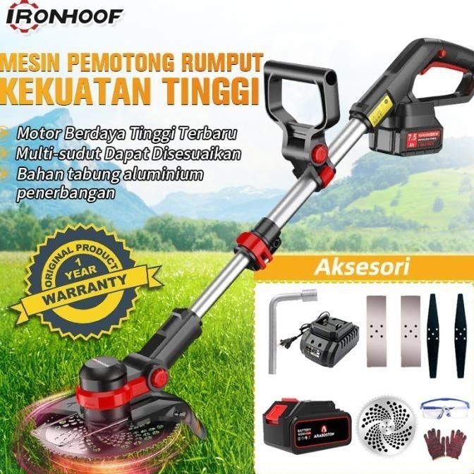 Jual IRONHOOF Mesin Potong Rumput 48V Mesin Pemotong Rumput Listrik