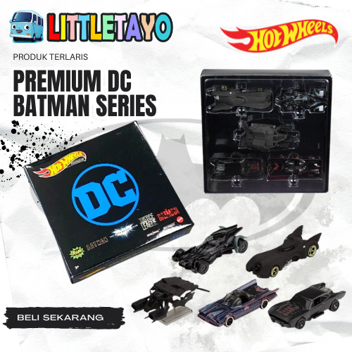 Jual Hot Wheels Premium DC Batman Batmobile Justice League Set 5 Pack