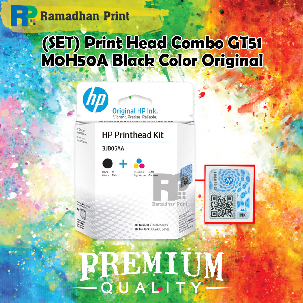 Jual PRINT HEAD CARTRIDGE TINTA GT51 BLACK HP DESKJET GT5810 GT5820