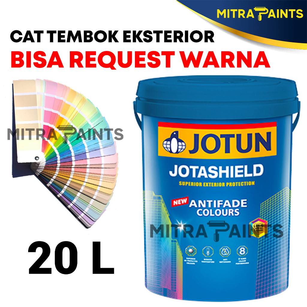 Jual OJEK CAT TEMBOK EKSTERIOR JOTUN JOTASHIELD ANTIFADE COLOURS 20