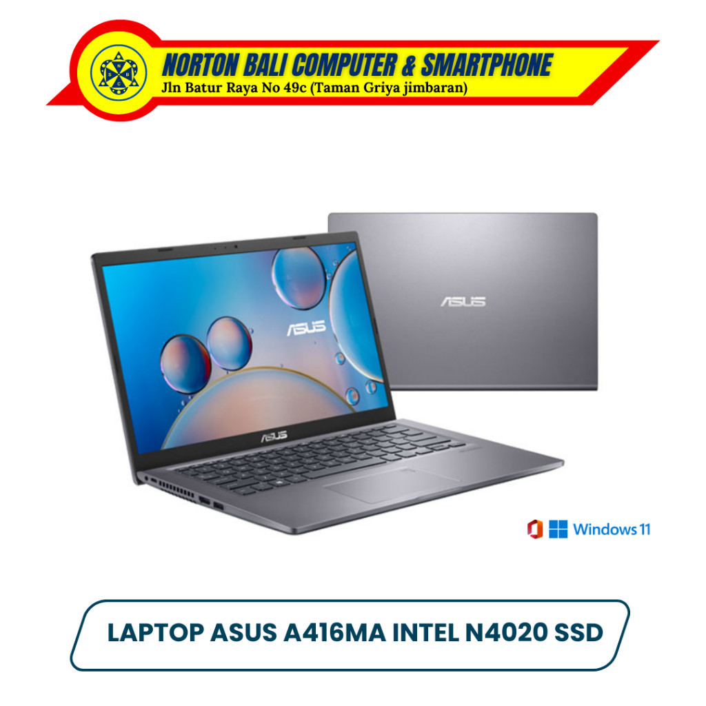 Jual Laptop Asus A Ma Intel Celeron N Ram Gb Ssd Gb Windows