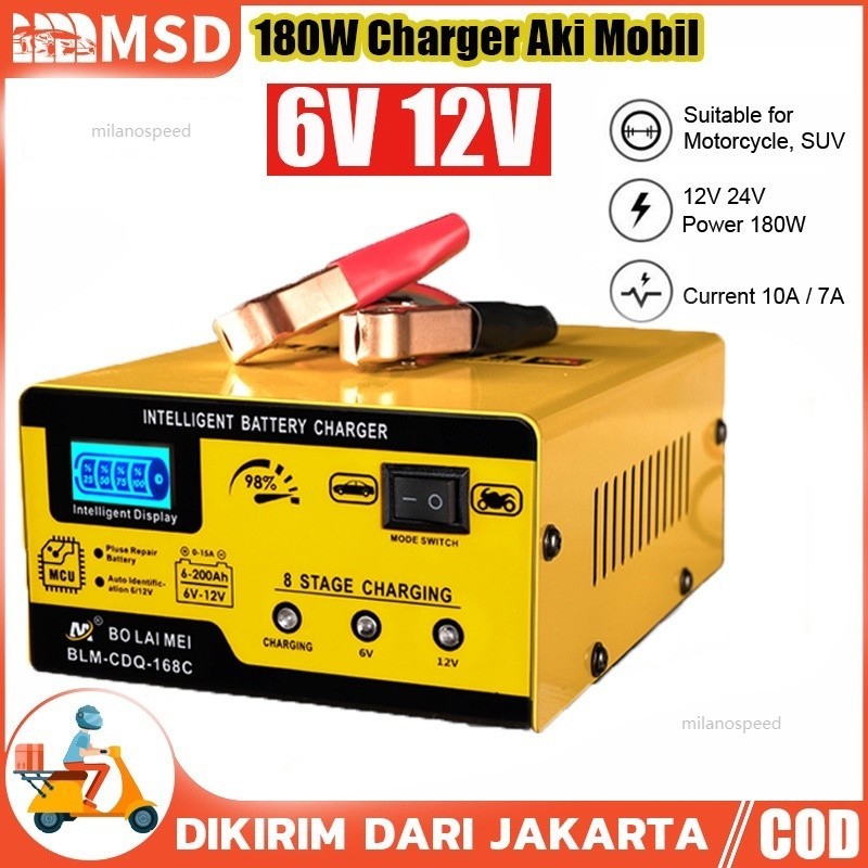 Jual Charger Aki Motor Mobil Portable Otomatis Auto On Off Charger