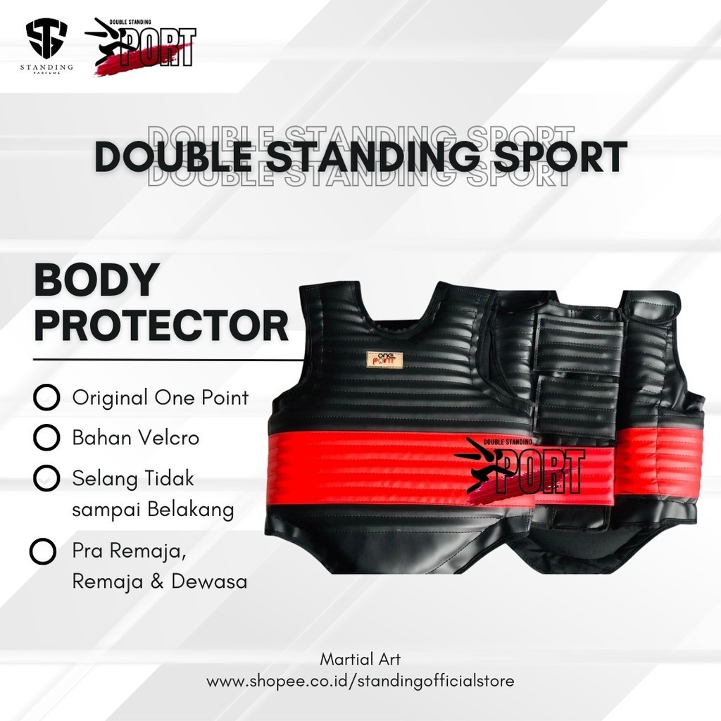 Jual Body Protector Peraturan Baru ONE POINT VELCRO Pencak Silat