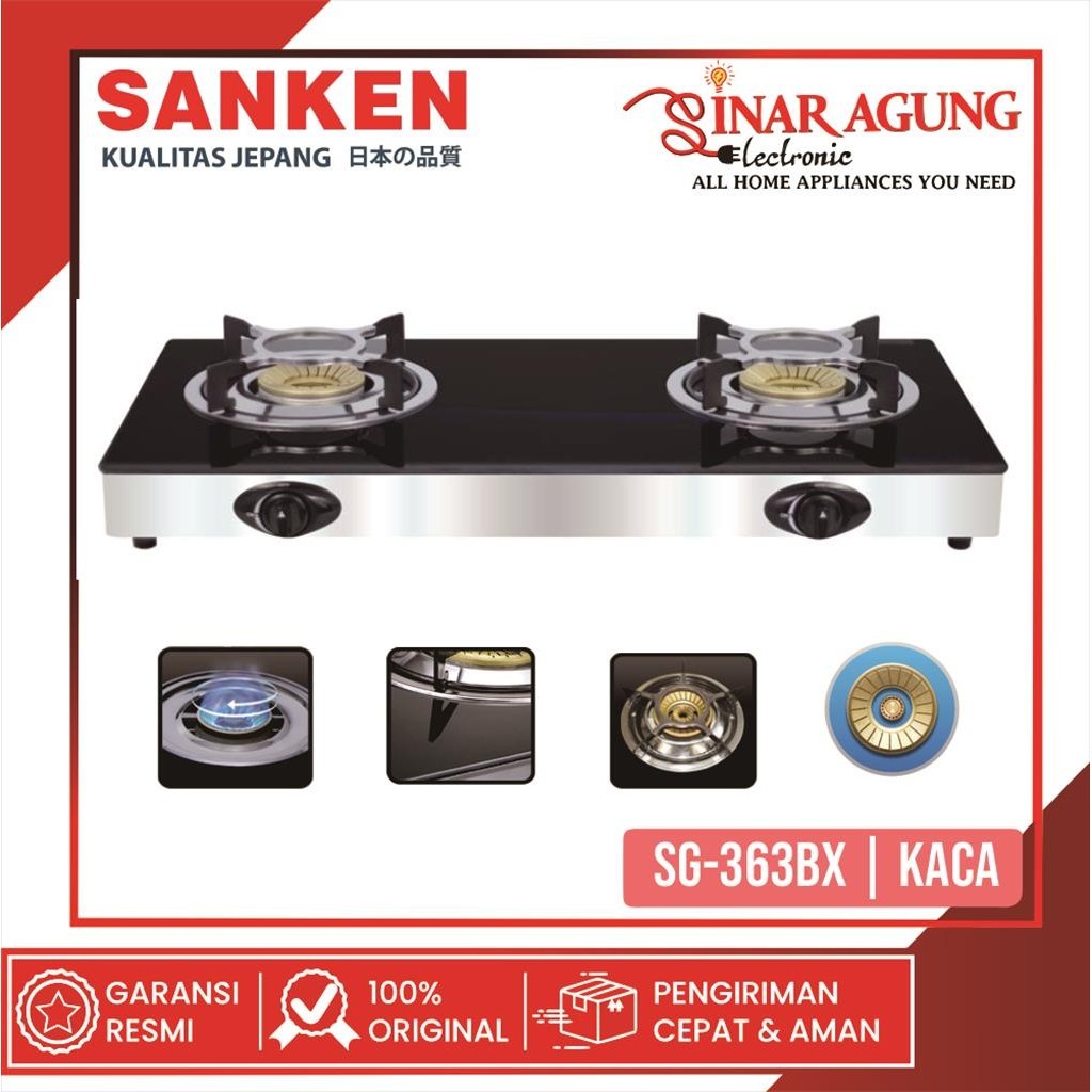 Jual Sanken Sg Bx Sg Bx Kompor Gas Tungku Tempered Glass