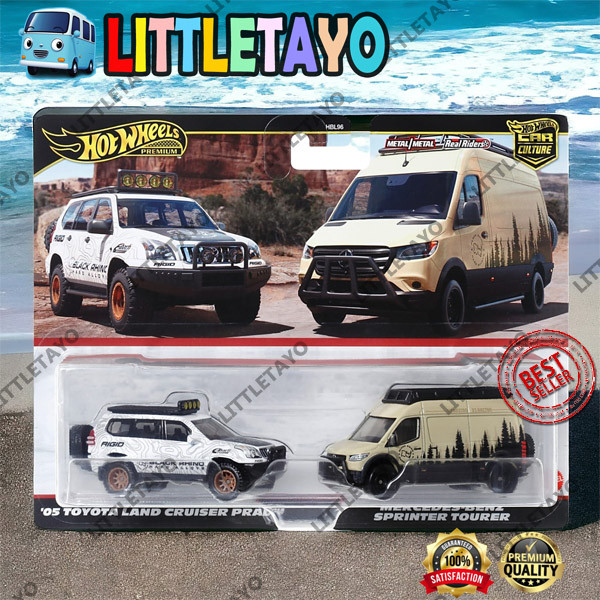 Jual Hot Wheels Premium Twin Pack Toyota Land Cruiser Prado