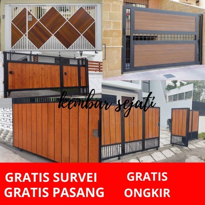 Jual Pagar Rumah Minimalis Woodplank Papan Grc Motif Kayu Murah