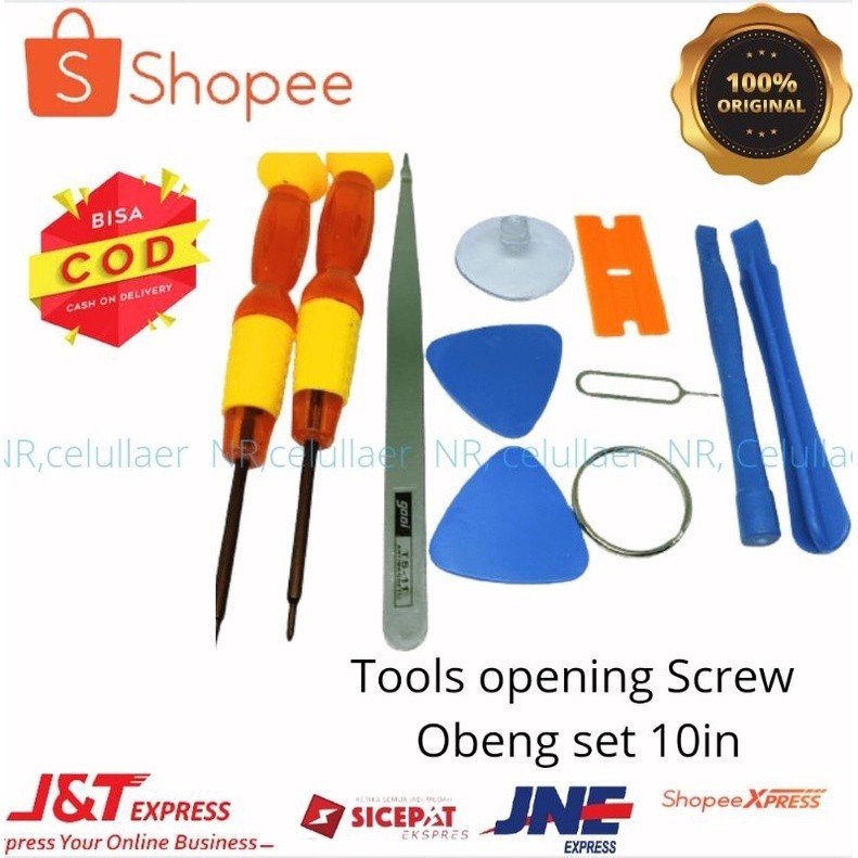 Jual OBENG SET HANDPHONE 10IN 1 TOOLS OPENING SCREW OBENG PEMBUKA HP