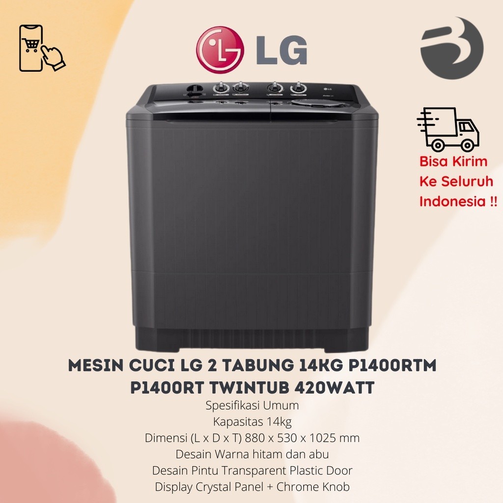 Jual Mesin Cuci Lg Tabung Kg P Rtm P Rt Twintub Watt