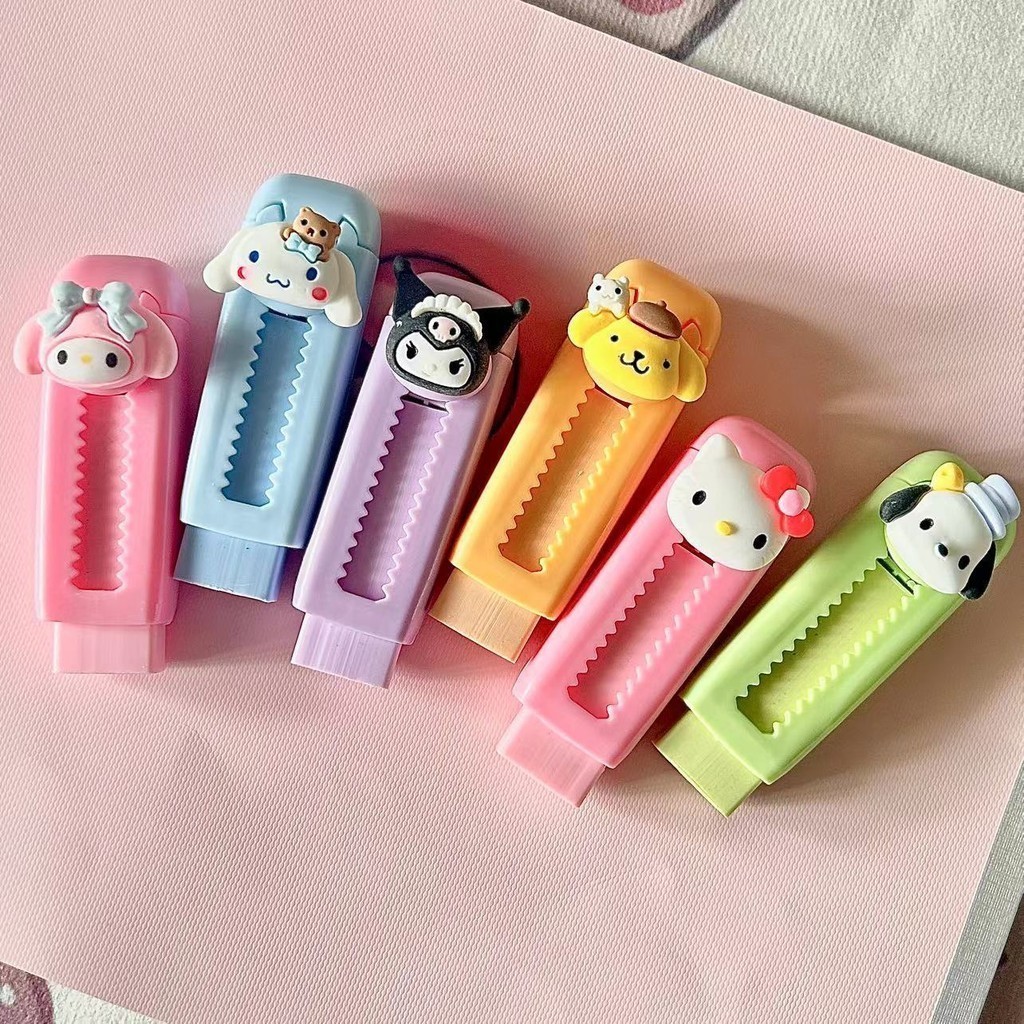 Jual SPM7 PENGHAPUS PENSIL DORONG TARIK SANRIO LUCU PUSH PULL