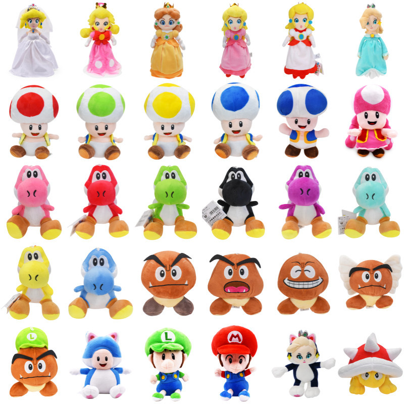 Jual Kawaii Mario Luiji Goomba Kamek Yoshi Soft Plush Toys Cute Toad