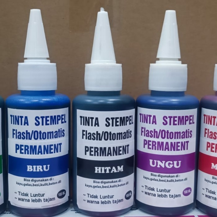 Jual TINTA STEMPEL OTOMATIS PERMANENT Hitam Shopee Indonesia