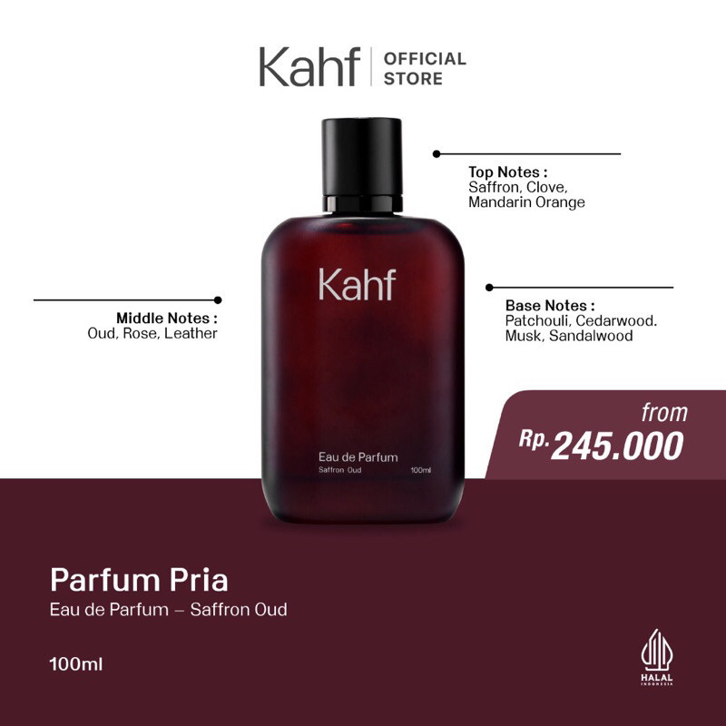 Jual Kahf Eau De Toilette 35ml KAHF Revered Oud EDT Parfum Pria