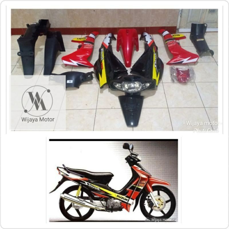 Jual Cover Body Full Body Kasar Dan Halus Suzuki Smash Plus Lampu