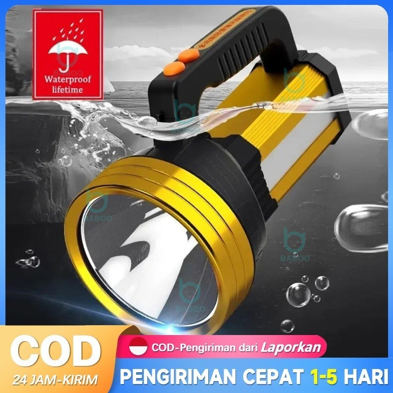 Jual Anbolt Senter LED Super Terang 100000lm Multifungsi Tahan Air