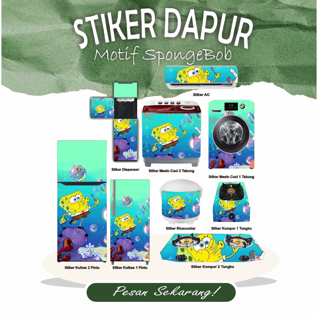 Jual Stiker Sticker Kulkas Kompor AC Mesin Cuci Dispenser Motif