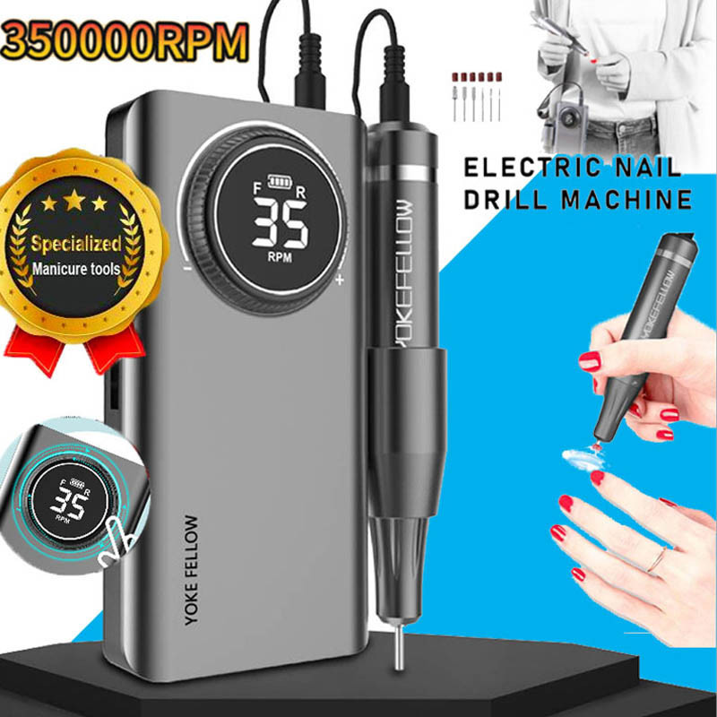 Jual 35000RPM Electric Nail Drill Machine 2 IN 1 Alat Kikir Kuku