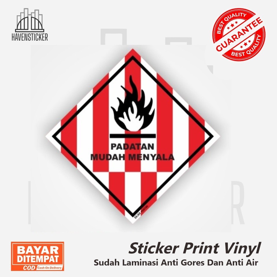 Jual Stiker Safety Vinyl Print K3 Simbol Limbah B3 No 14 2013 Padatan