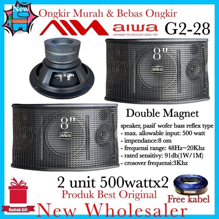 Jual Speaker Karaoke Inch Aiwa G Super Bass Double Magnet