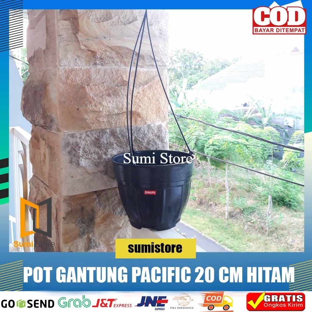 Jual Pot Gantung Hitam Cm Pot Bunga Gantung Pacific Shopee