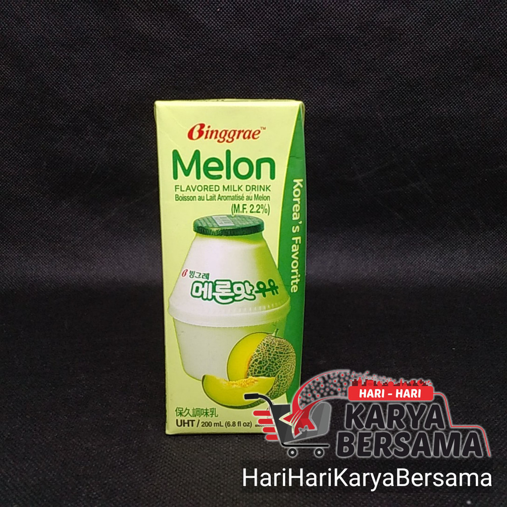 Jual Minuman Binggrae Melon Flavored Milk Drink Uht Susu Rasa Melon