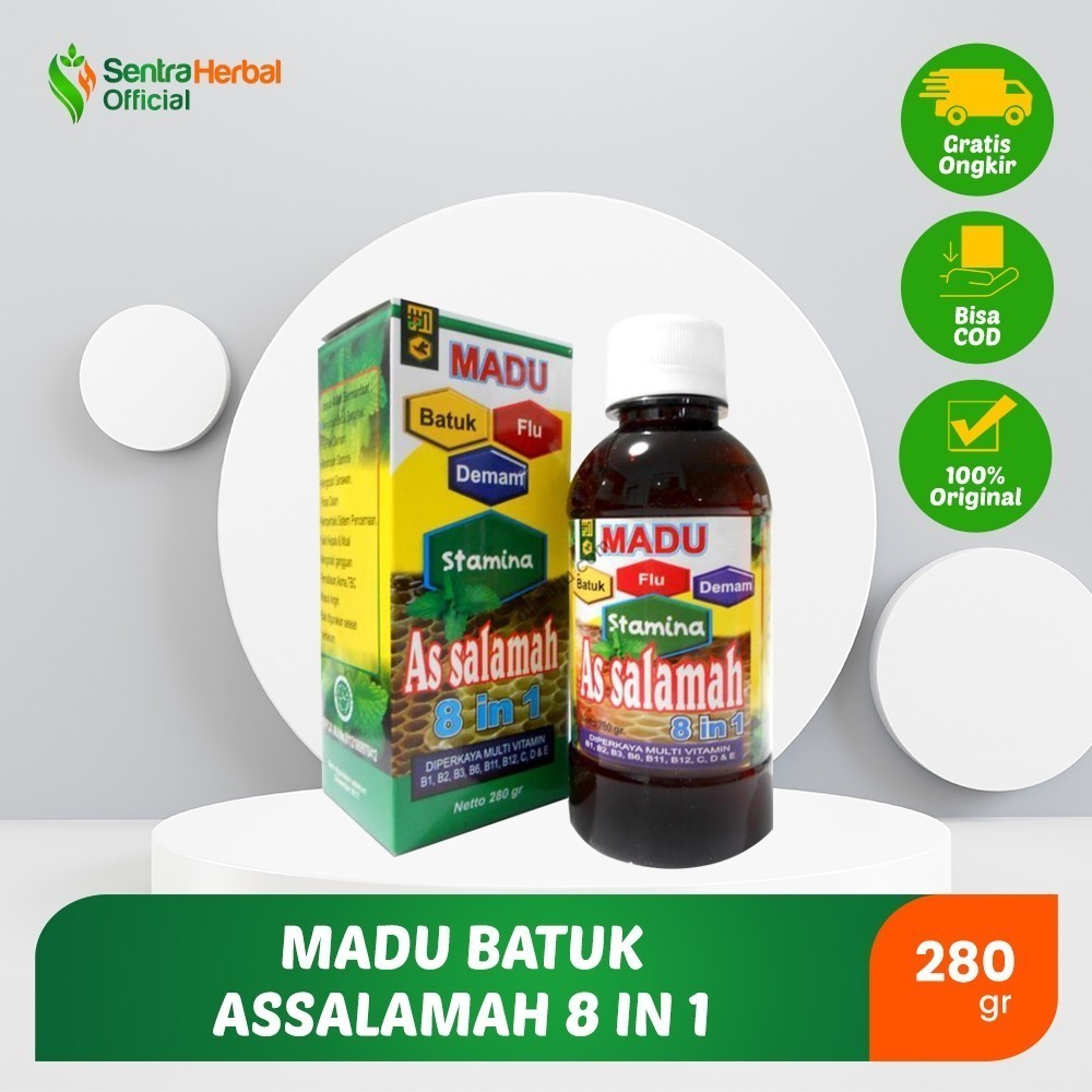 Jual Madu Batuk Assalamah 8 In 1 Herbal Mengobati Batuk Berdahak