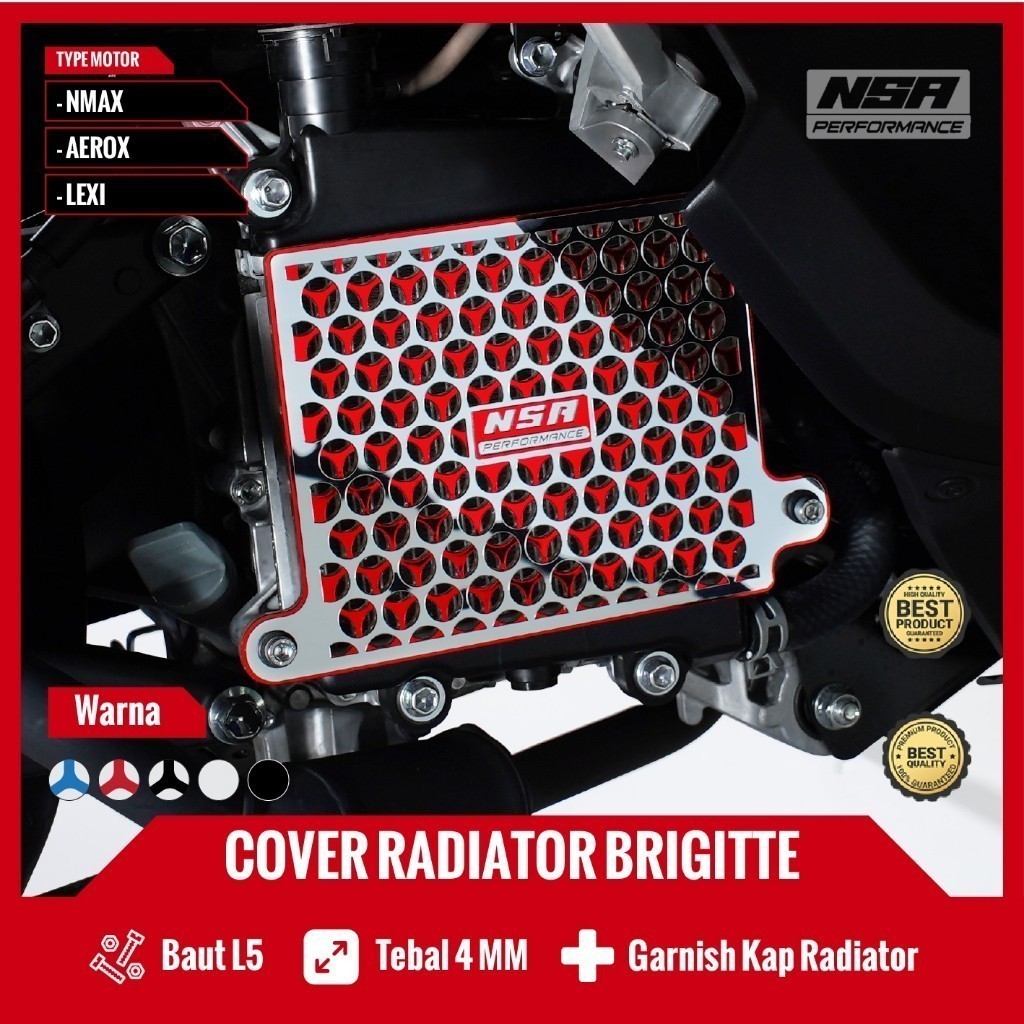 Jual NSA COVER RADIATOR BRIGITTE VARIO PCX NMAX AEROX ADV LEXI STYLO