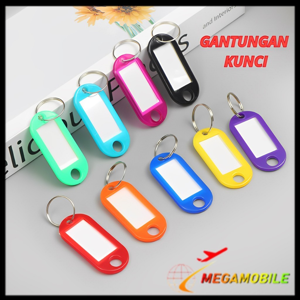 Jual Mm Name Tag Gantungan Kunci Warna Warni Label Nama Plastik Keychan