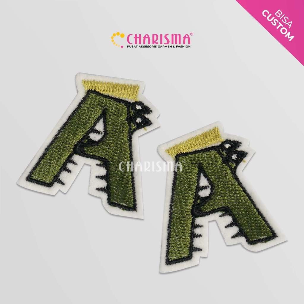 Jual Charisma Patch Bordir Alfabeth Emblem Huruf Alfabeth Patch