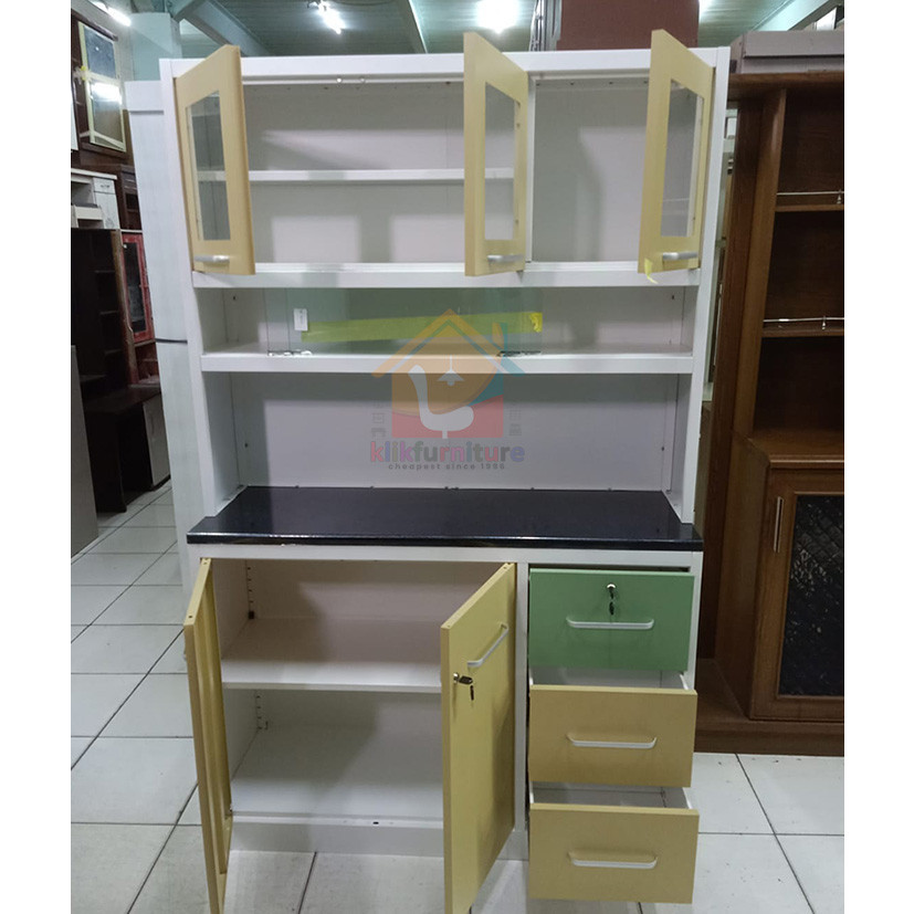 Jual Full Besi Lemari Sayur Kitchen Set Rak Dapur Pintu Wf