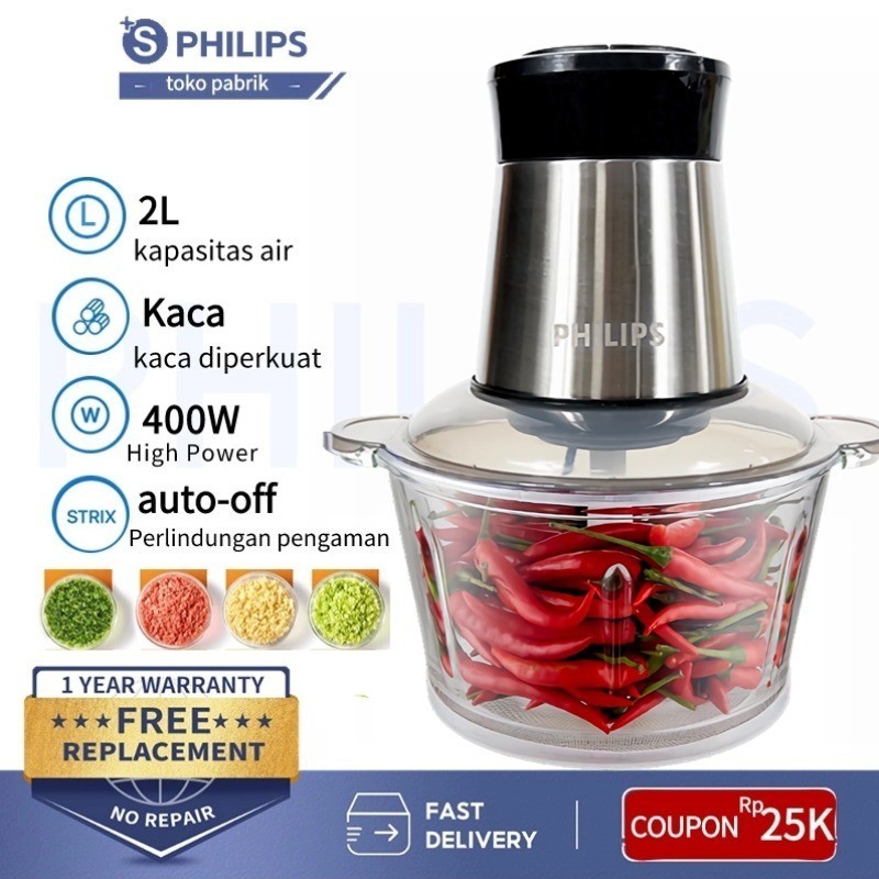 Jual Philips Penggiling Blender Chopper Penggiling Daging Listrik 400W