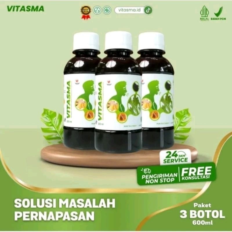 Jual 3 Botol Madu Vitasma Original Terlaris Meredakan Batuk Dan Asma