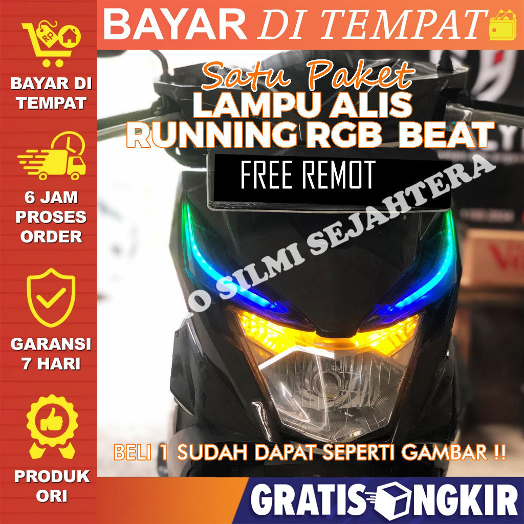 Jual Lampu Alis Drl Mode Rgb Beat Sepaket Tinggal Pasang Gratis Demon