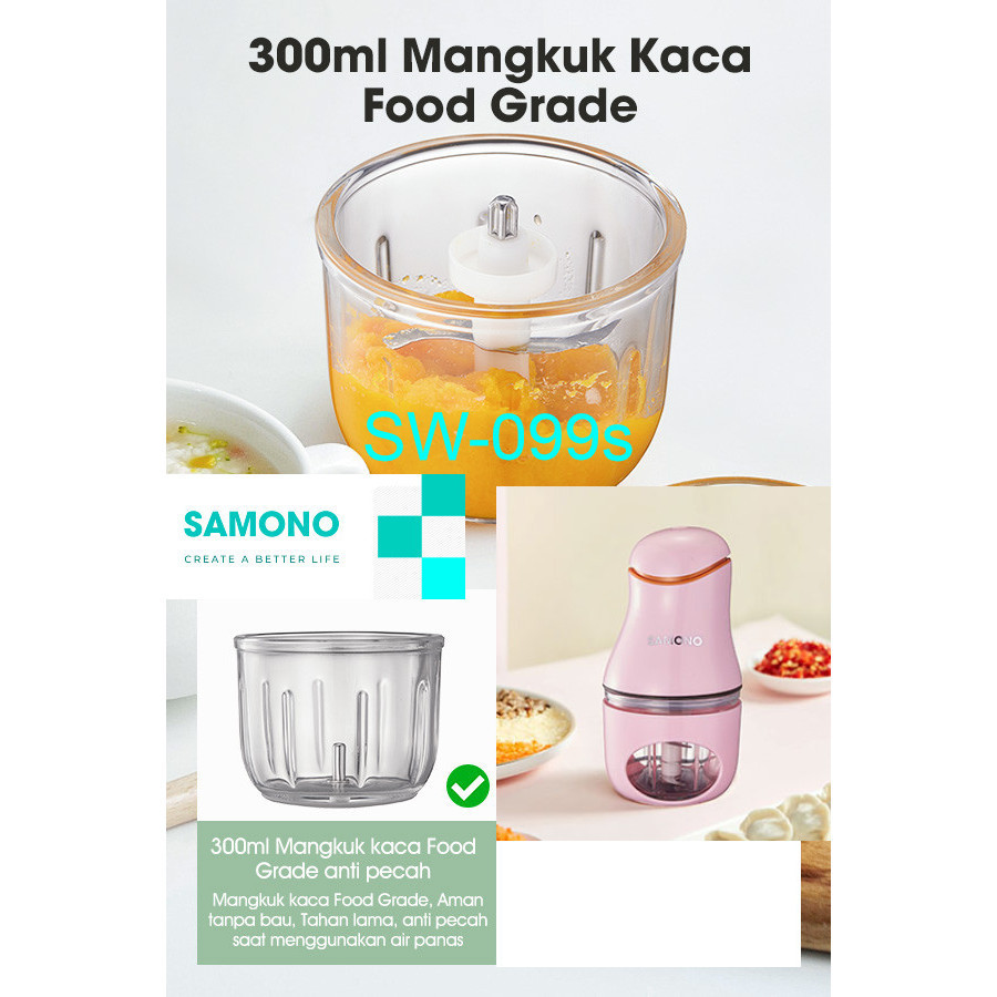 Jual Samono Chopper Elektrik Portable Multifungsi Meat Glinder Food