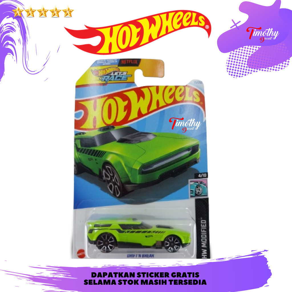 Jual Hot Wheels Lets Race Netflix Drift N Break Hijau HW Modified Shopee Indonesia