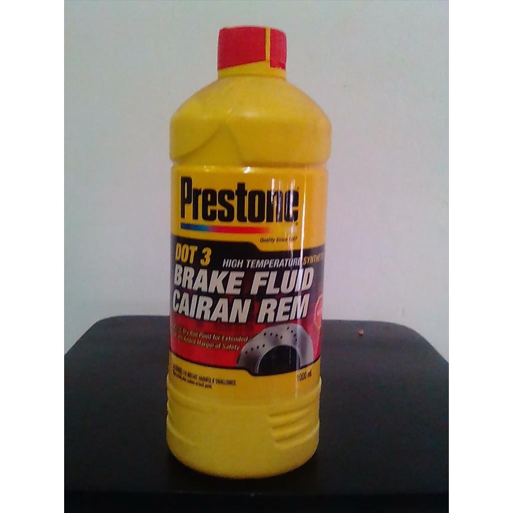 Jual Minyak Cairan Rem Brake Fluid DOT 3 Warna Merah Prestone 1 Liter