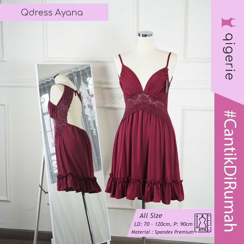 Jual AYANA QIGERIE Lingerie Baju Dinas Malam Sexy Baju Tidur