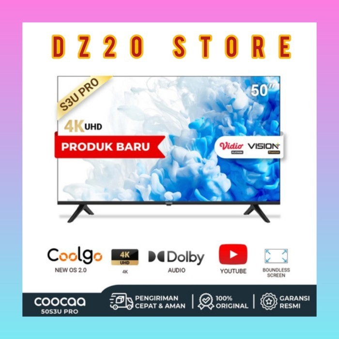 Jual 50S3U COOCAA LED SMART TV UHD 4K 50 INCH 50S3U Shopee Indonesia