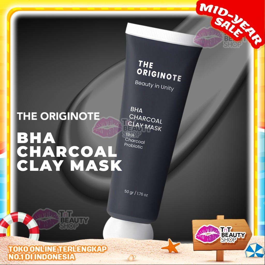 Jual The Originote Bha Charcoal Clay Mask Masker Wajah Mud Mask